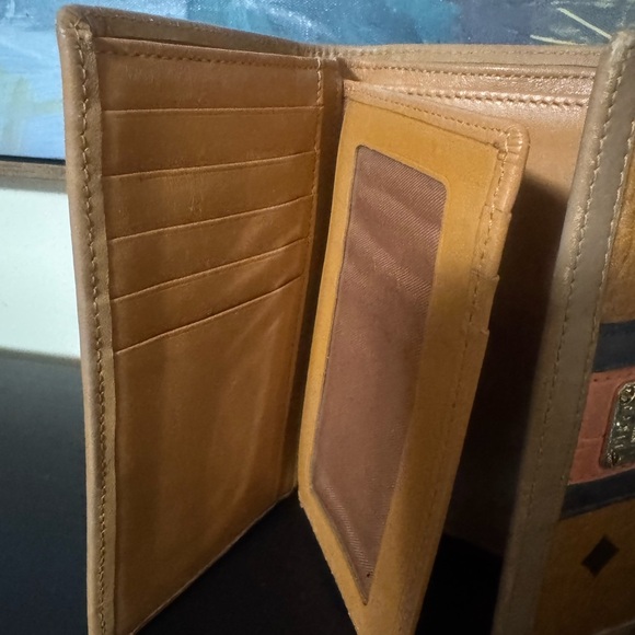 MCM Tan and Orange Leather Wallet - Picture 2 of 7